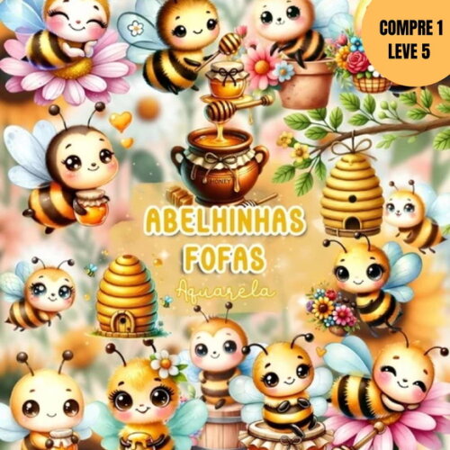 Arquivo Digital Abelhinhas Fofas Kit Digital -4286