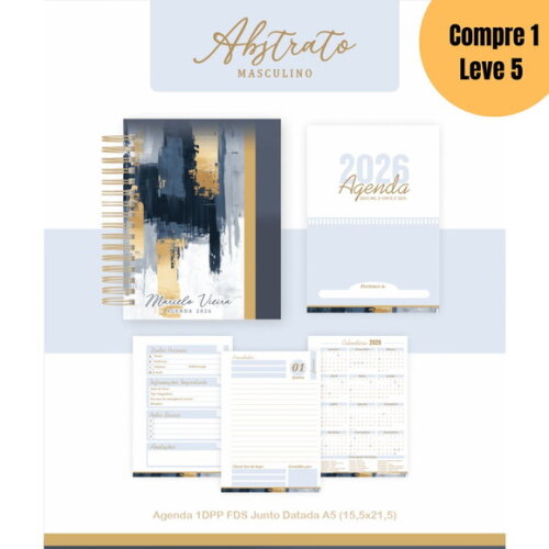 Arquivo Digital Abstrato Masculino Agendas 2026 -5148