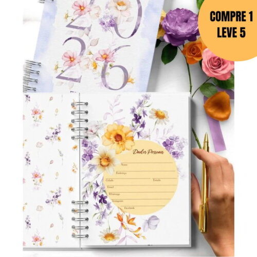 Arquivo Digital Agenda 2026 1dpp Floral Encanto -5680