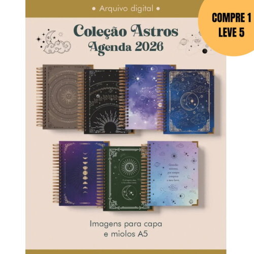 Arquivo Digital Agenda 2026 Coleção Astros Wire-o -5824