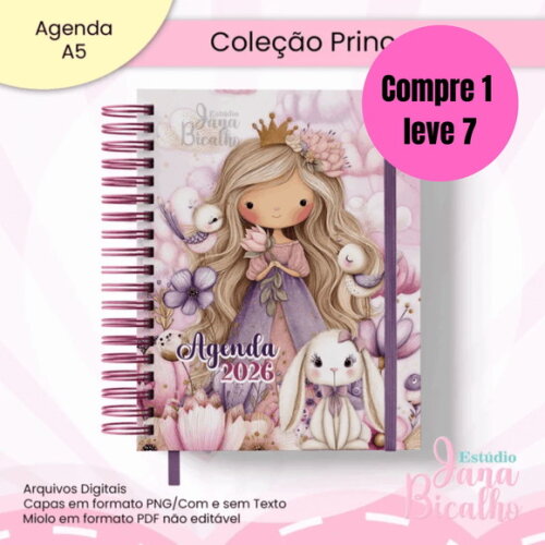 Arquivo Digital Agenda A5 Princesas -6457