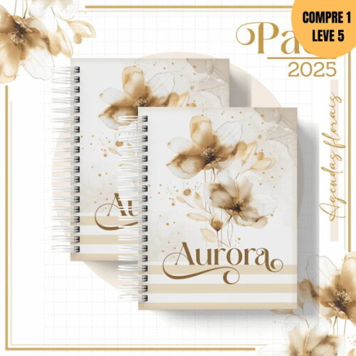 Arquivo Digital Agenda Agenda Floral Gold 2025 -251