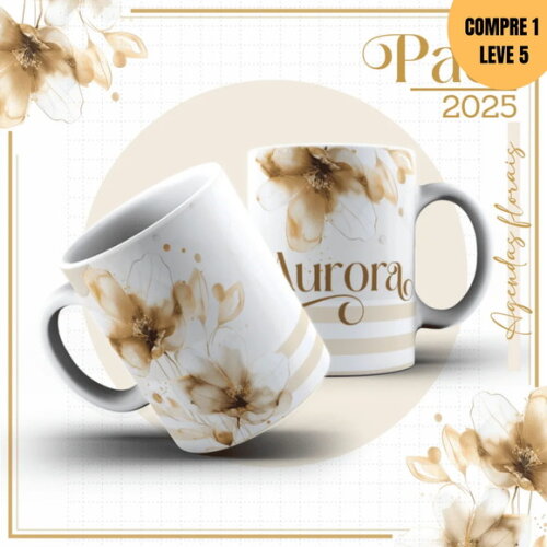 Arquivo Digital Agenda Agenda Floral Gold 2025 -251