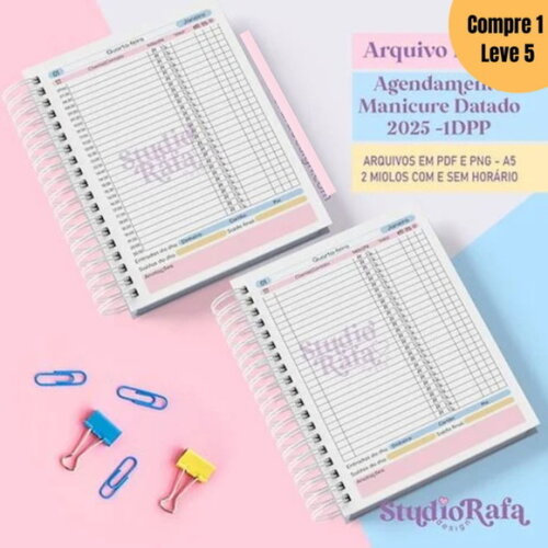 Arquivo Digital Agendamento Manicure Datado 2025 -1327