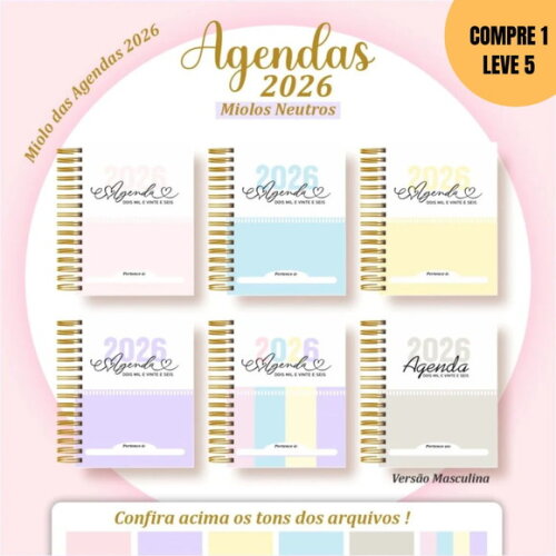 Arquivo Digital Agendas 2026 Pack Miolos Neutros -5847