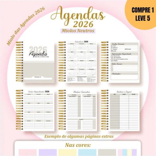 Arquivo Digital Agendas 2026 Pack Miolos Neutros -5847
