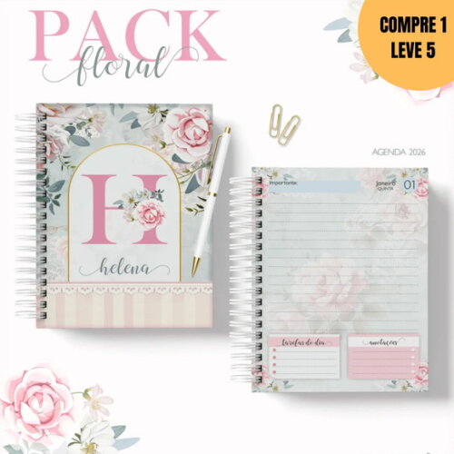 Arquivo Digital Alfabeto Floral Agendas 2026 -2914