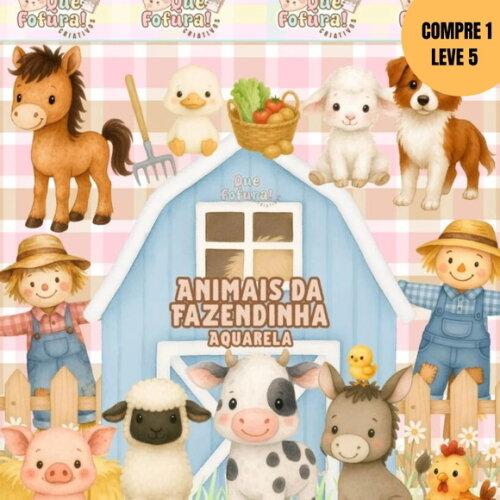 Arquivo Digital Animais da Fazendinha Kit Digital -4287