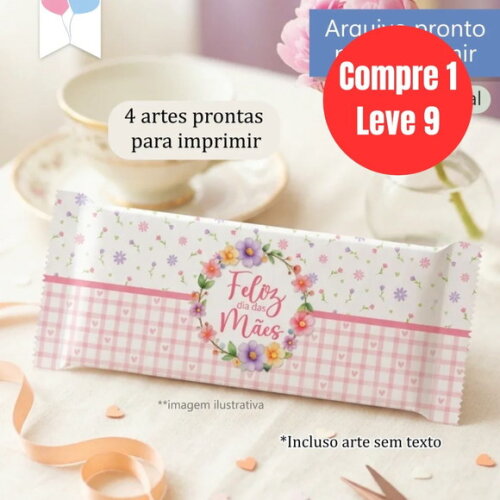 Arquivo Digital Arte para Chocolates Dia das Mães -6947