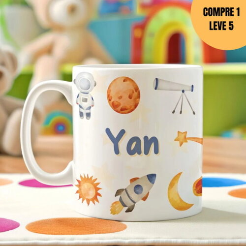 Arquivo Digital Astronauta Arte Avulsa Caneca Escolar -1497