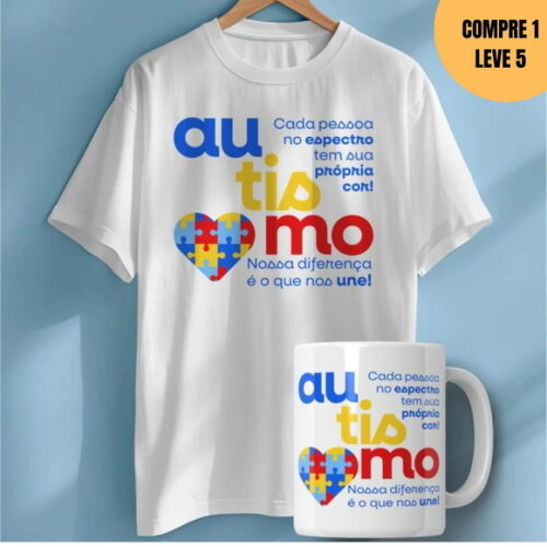 Arquivo Digital Autismo Artes para Canecas e Camisetas -2667