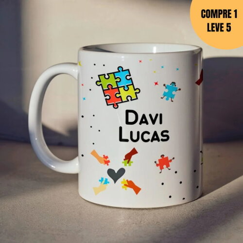 Arquivo Digital Autismo Arte Avulsa para Caneca -1538