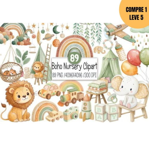 Arquivo Digital Baby Boho Kit Digital -4198