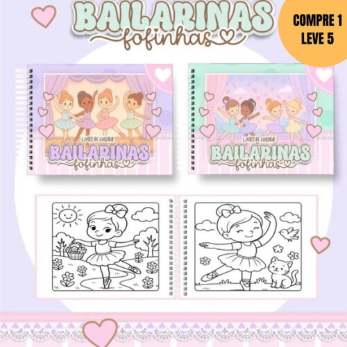 Arquivo Digital Bailarina Fofinhas Livros de Colorir -3980