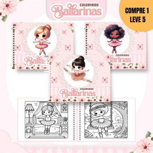 Arquivo Digital Bailarina Livro de Colorir -1875