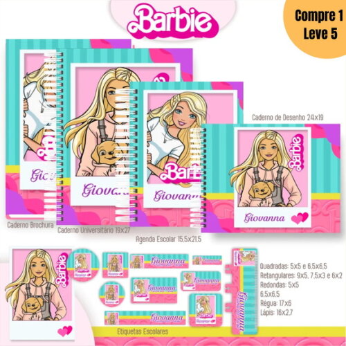 Arquivo Digital Barbie Kit Escolar 2025 -989