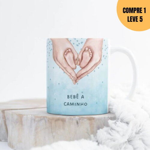 Arquivo Digital Bebê à Caminho Arte Avulsa para Caneca -2033