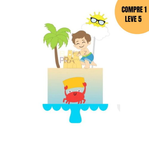 Arquivo Digital Bebê Castelo de Areia Topo de Bolo -4699