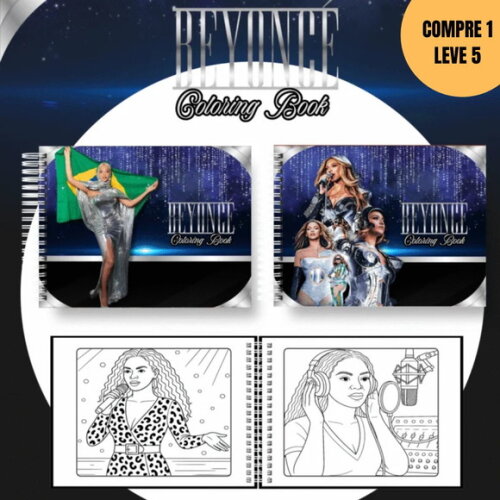 Arquivo Digital Beyonce Livros de Colorir -4030
