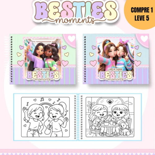 Arquivo Digital Besties Moments Livros de Colorir -4145