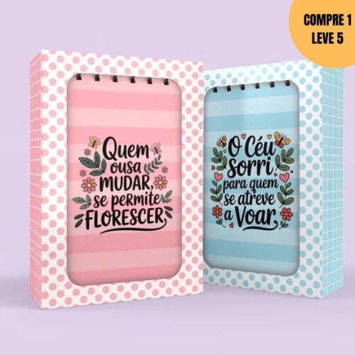 Arquivo Digital Bloco A6 Borboletas e Frases -3798