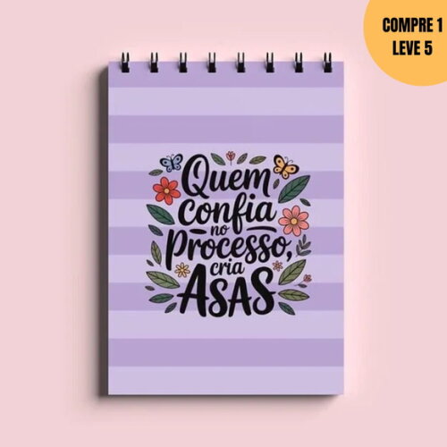 Arquivo Digital Bloco A6 Borboletas e Frases -3798
