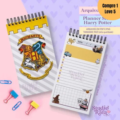 Arquivo Digital Bloco Diário Slim Harry Potter -608