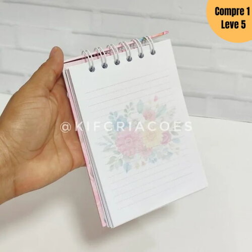 Arquivo Digital Bloquinho A6 Floral 2025 -1193