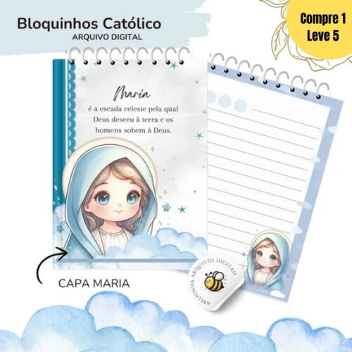 Arquivo Digital Bloquinho Católicos Encadernação -531