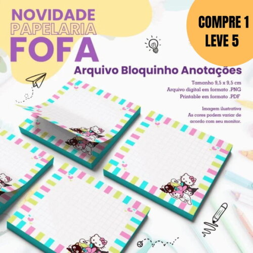 Arquivo Digital Bloquinho San Rio Caderno A5+bloquinho -5539