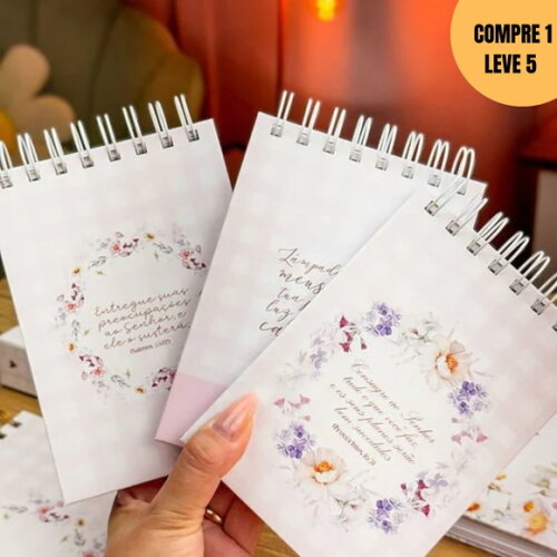 Arquivo Digital Bloquinhos A6 Post It Floral -3038