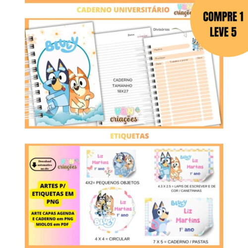Arquivo Digital Bluey Menina Volta às Aulas 2026 -6205