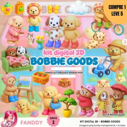 Arquivo Digital Bobbie Goods 3d Kit Digital -3816