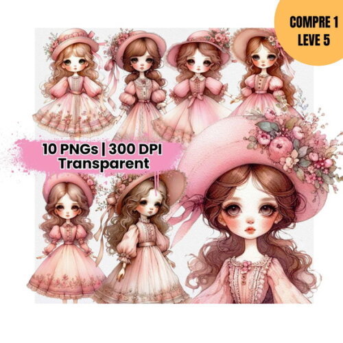 Arquivo Digital Boneca Spring Vintage Kit Digital -4167