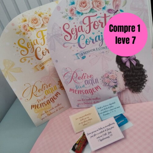Arquivo Digital Box Mensagem Forte e Corajosa -6516