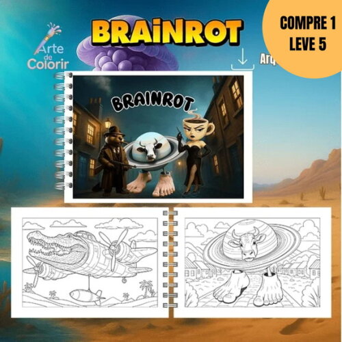 Arquivo Digital Brainrot Livros de Colorir -6343