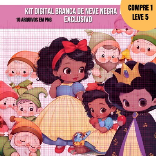 Arquivo Digital Branca de Neve Cute Negra -1481