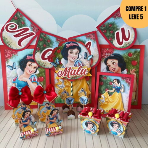 Arquivo Digital Branca de Neve Kit Festa Pronta -3940