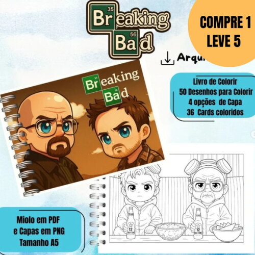 Arquivo Digital Breaking Bad Livro de Colorir -5401