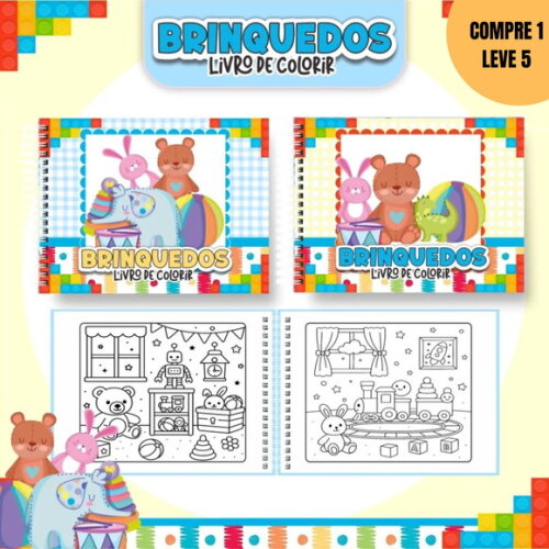Arquivo Digital Brinquedos Livros de Colorir -3686