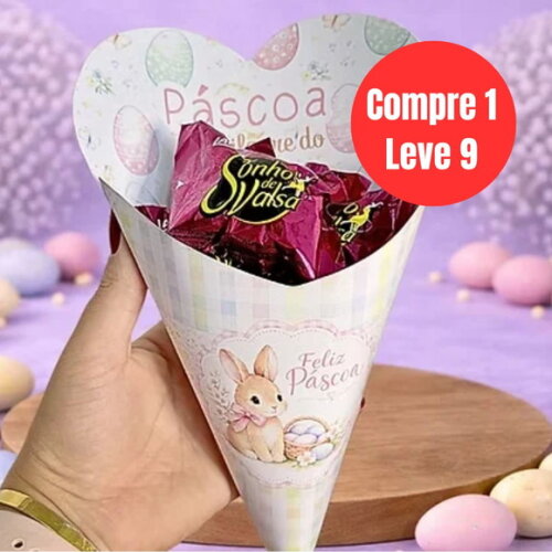 Arquivo Digital Buquê Cone para Páscoa -6750