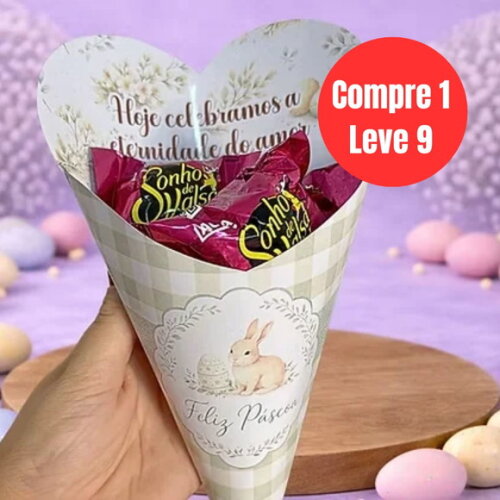 Arquivo Digital Buquê Cone para Páscoa -6750