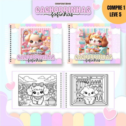 Arquivo Digital Cachorrinha Livro de Colorir -3280