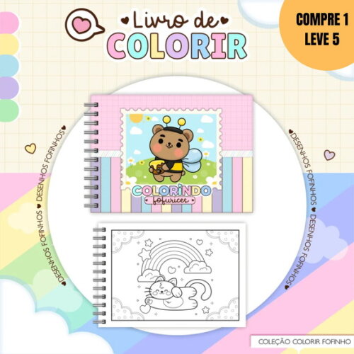 Arquivo Digital Caderno de Colorir Fofinho -2917