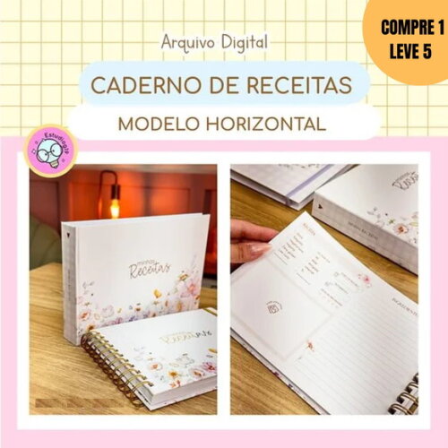 Arquivo Digital Caderno de Receitas Floral -3039