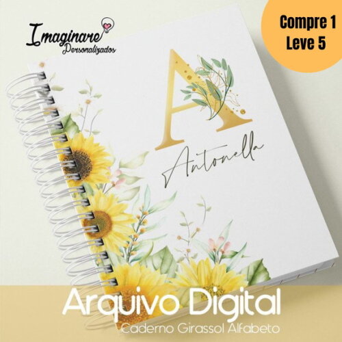 Arquivo Digital Caderno Girassol Alfabeto -5109