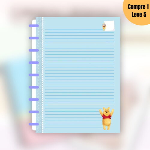 Arquivo Digital Caderno Ursinho Pooh Momentos -1317