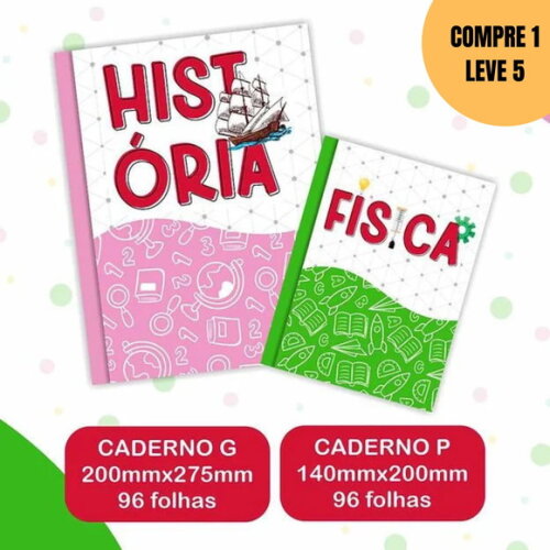 Arquivo Digital Cadernos Brochurão Matérias Escolares -6210