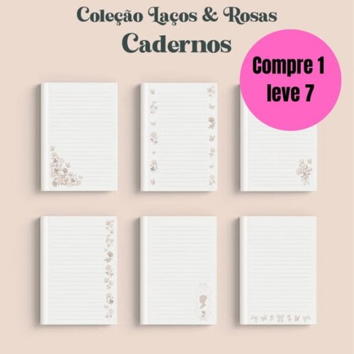 Arquivo Digital Cadernos Coleção Laços & Rosas Costura -6551