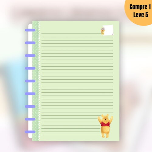 Arquivo Digital Caderno Ursinho Pooh Momentos -1317